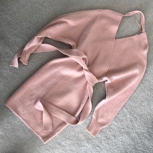 Pink sweater dress